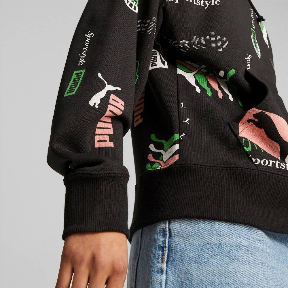 PUMA CLASSIC BRAND LOVE WOMENS PRINTED HOODIE