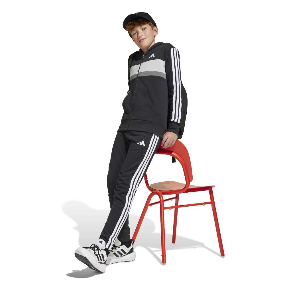 ADIDAS YOUTH SEASONAL ESSENTIALS TIBERIO 3 STRIPES FLEECE TRACKSUIT