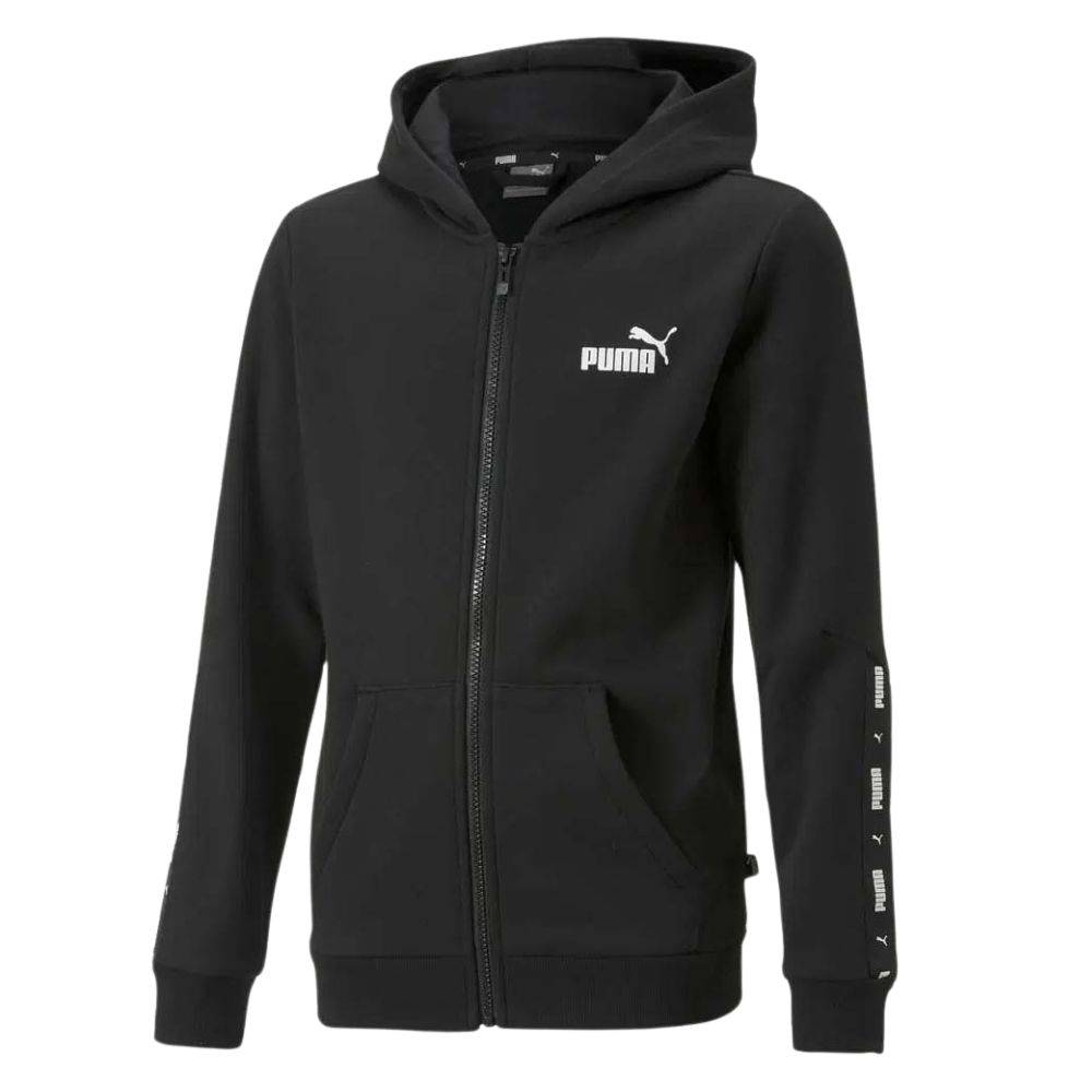 PUMA YOUTH ESS+ TAPE FULL-ZIP FLEECE HOODIE