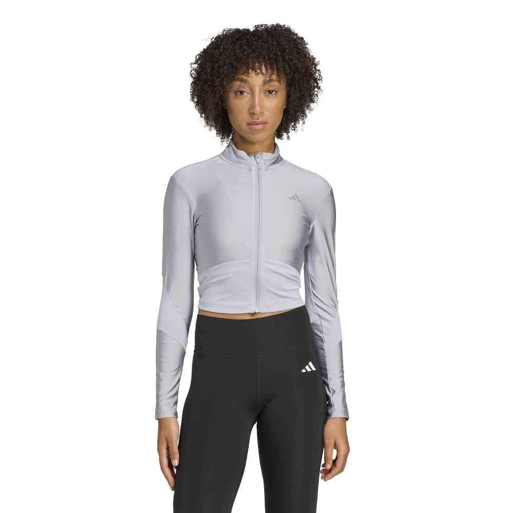 ADIDAS HYPERGLAM SHINE ZIP THRU COVER UP