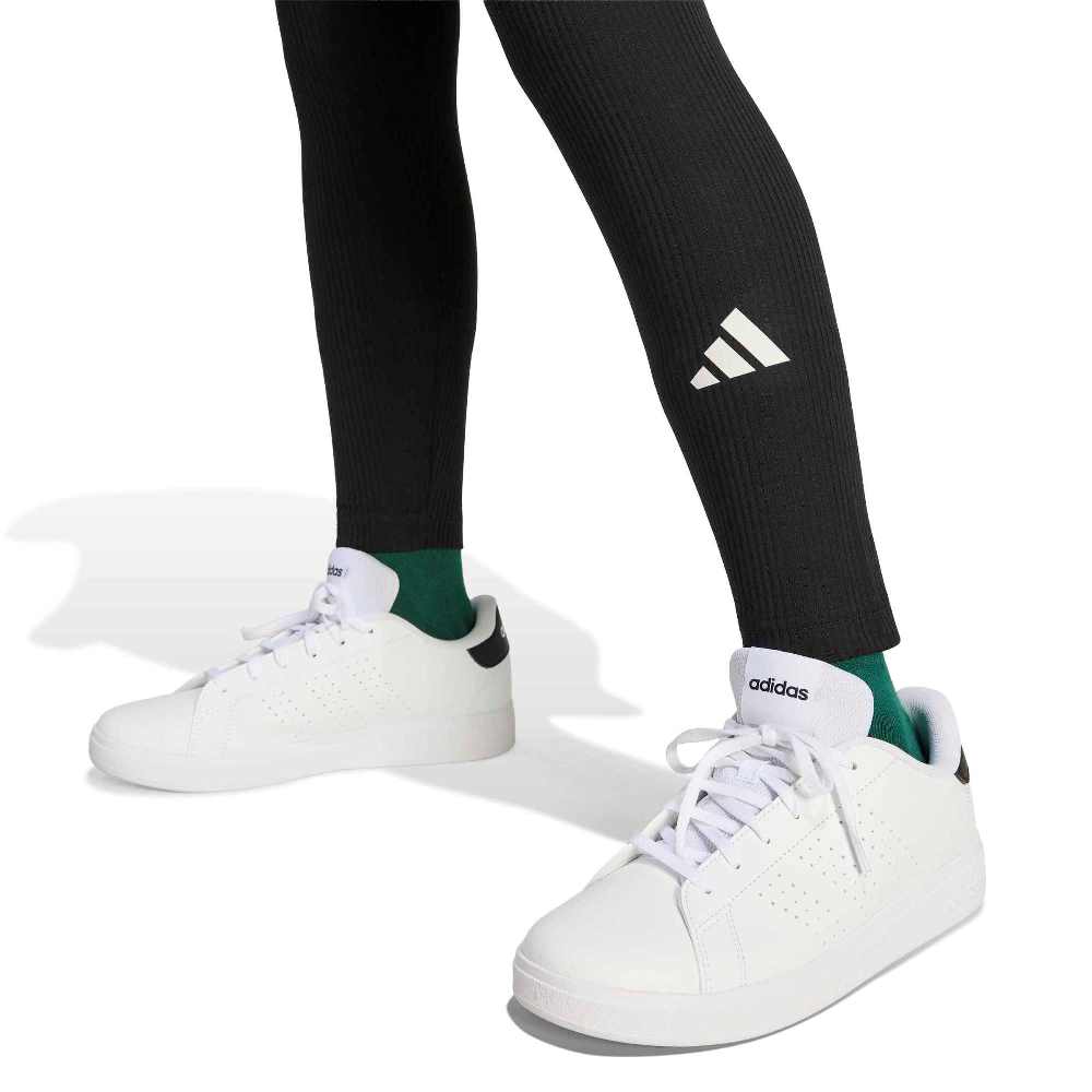 ADIDAS GIRLS SPORT SEASONALS COLLEGIATE TYPOGRAPHY LEGGINGS