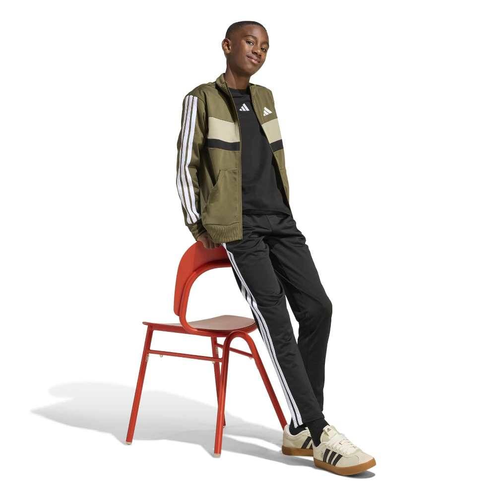 ADIDAS YOUTH SEASONAL ESSENTIALS TIBERIO 3 STRIPES TRICOT TRACKSUIT