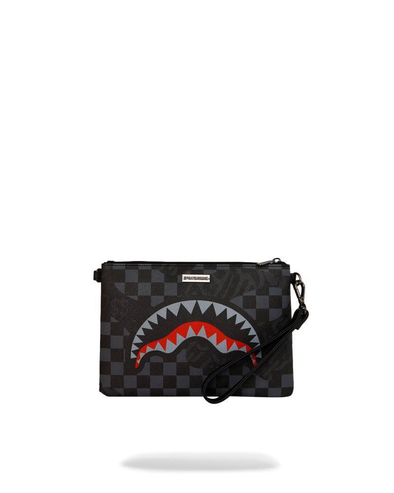 SPRAYGROUND 4AM RED SHARK CROSSOVER CLUTCH