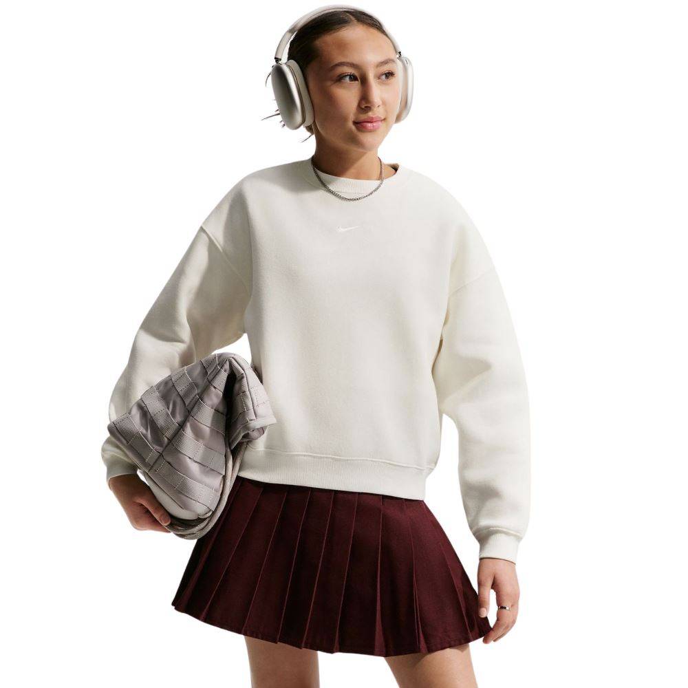 NIKE STUDIO GIRLS OVERSIZED FLEECE BOXY CREW