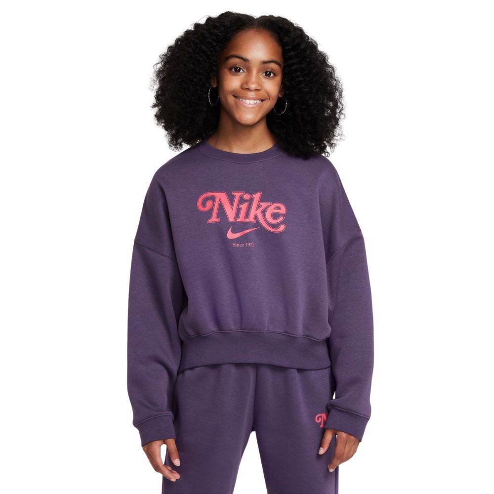 NIKE GIRLS TREND CROPPED FLEECE SWEATSHIRT