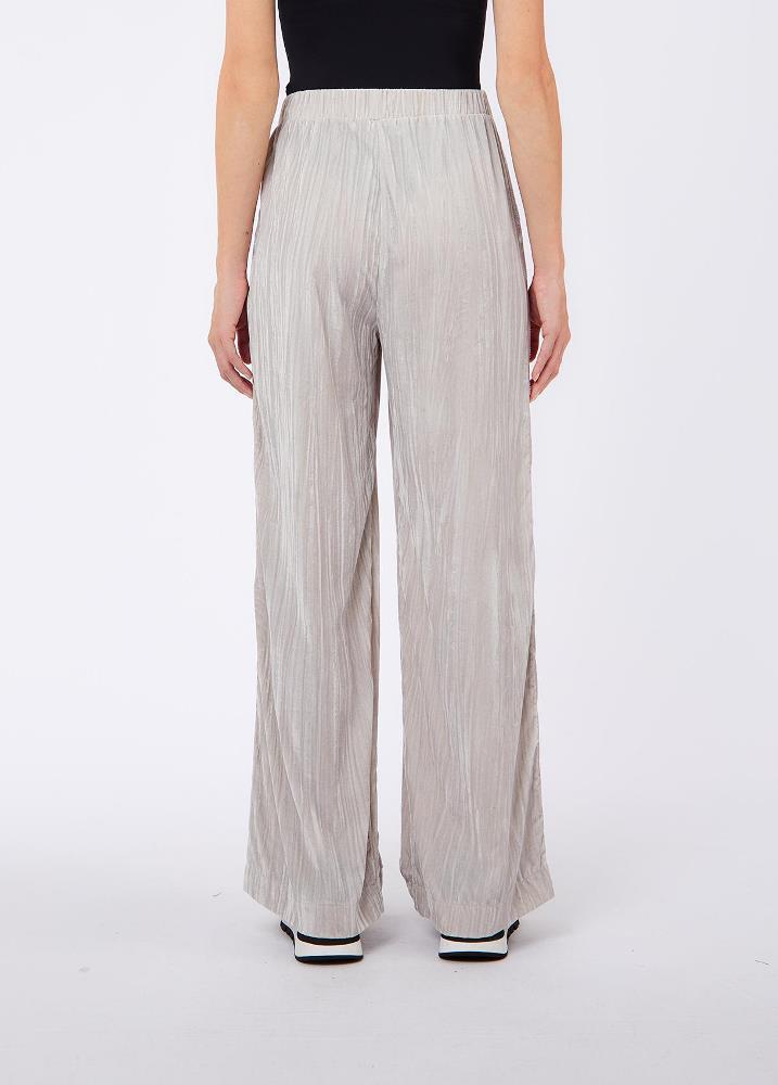 LIU JO CRINKLE VELVET WIDE LEG TROUSERS