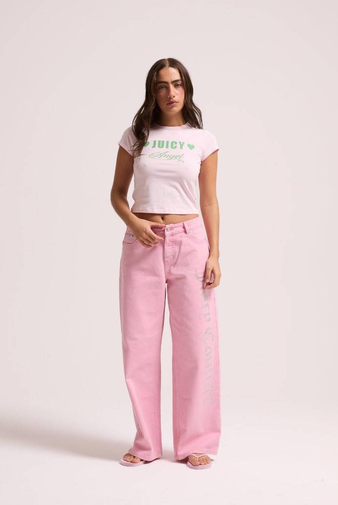JUICY COUTURE DIAMANTE WIDE LEG JEAN