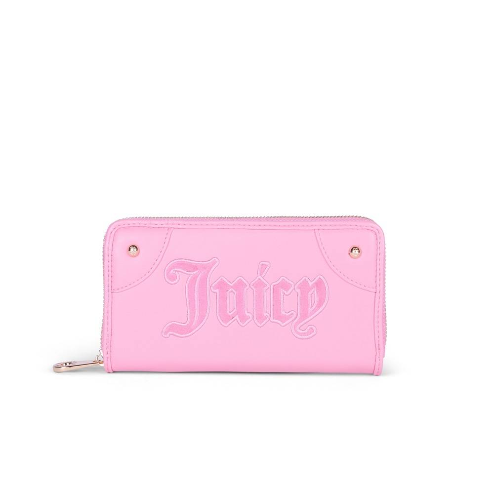 JUICY COUTURE CANDY LARGE ZIP WALLET WITH WRIST STRAP