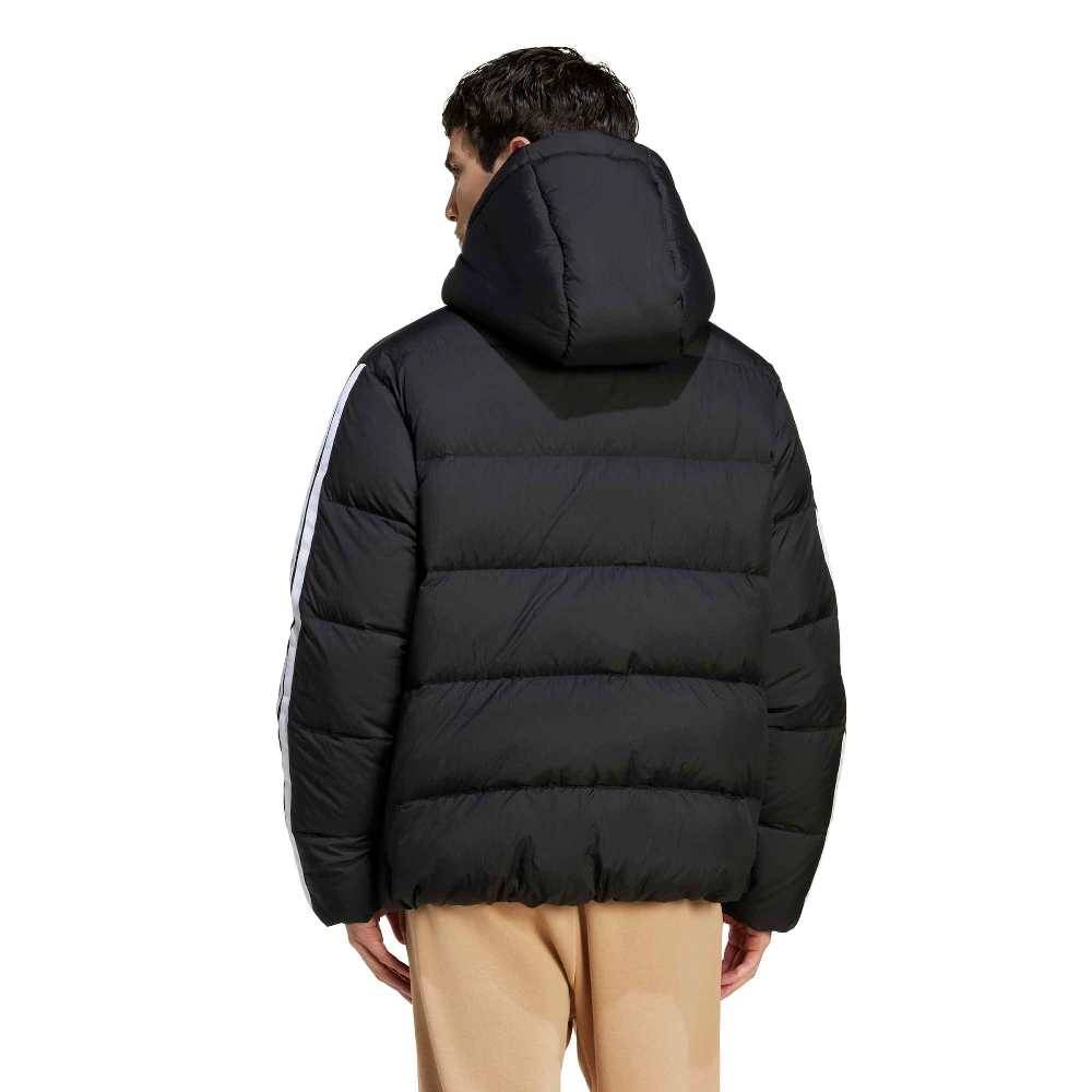 ADIDAS M ESSENTIALS CLIMAWARM 3 STRIPES PUFFER DOWN HOODED JACKETS