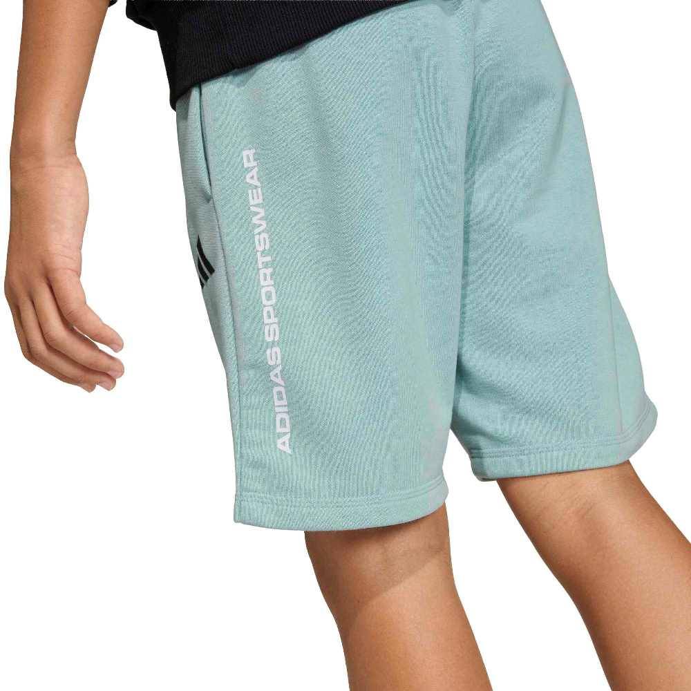 ADIDAS BOYS FRENCH TERRY SLOGAN SHORTS