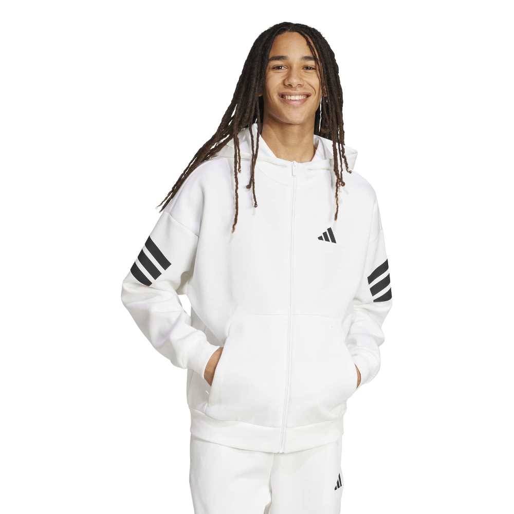 ADIDAS M FUTURE ICONS THREE STRIPES FULL-ZIP HOODIE