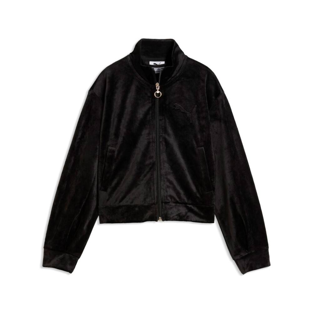 PUMA ESS ELEVATED VELOUR SHORT LENGTH  TRACKJACKET G