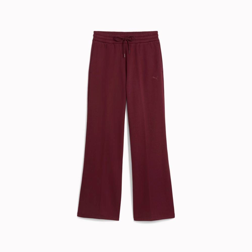 PUMA HER COMFORT HIGH-WAIST STRAIGHT PANTS FLEECE OP