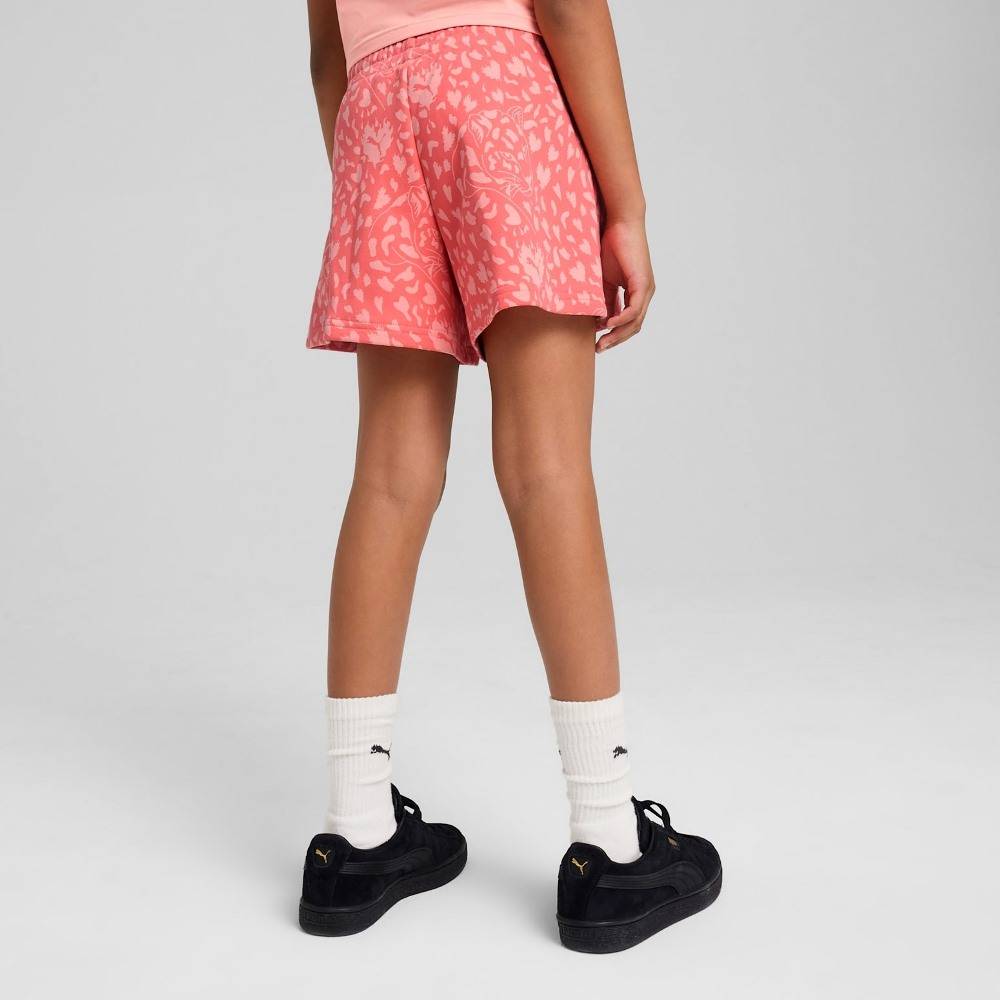 PUMA FLAMING LOVE AOP HIGH WAIST SHORTS TR G