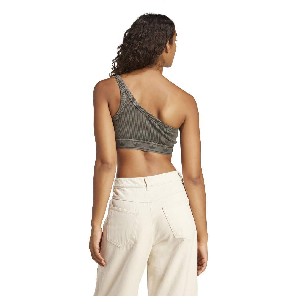 ADIDAS ORIGINALS RIBBED ONE SHOULDER TOP