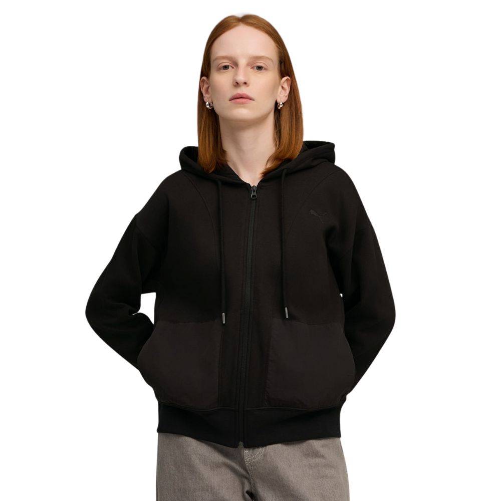 PUMA HER RELAXED FULL-ZIP HOODIE FL