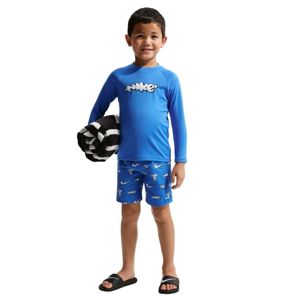 NIKE SWIM SET LITTLE BOYS LONG SLEEVE TOP & SHORT 2 PIECE SET
