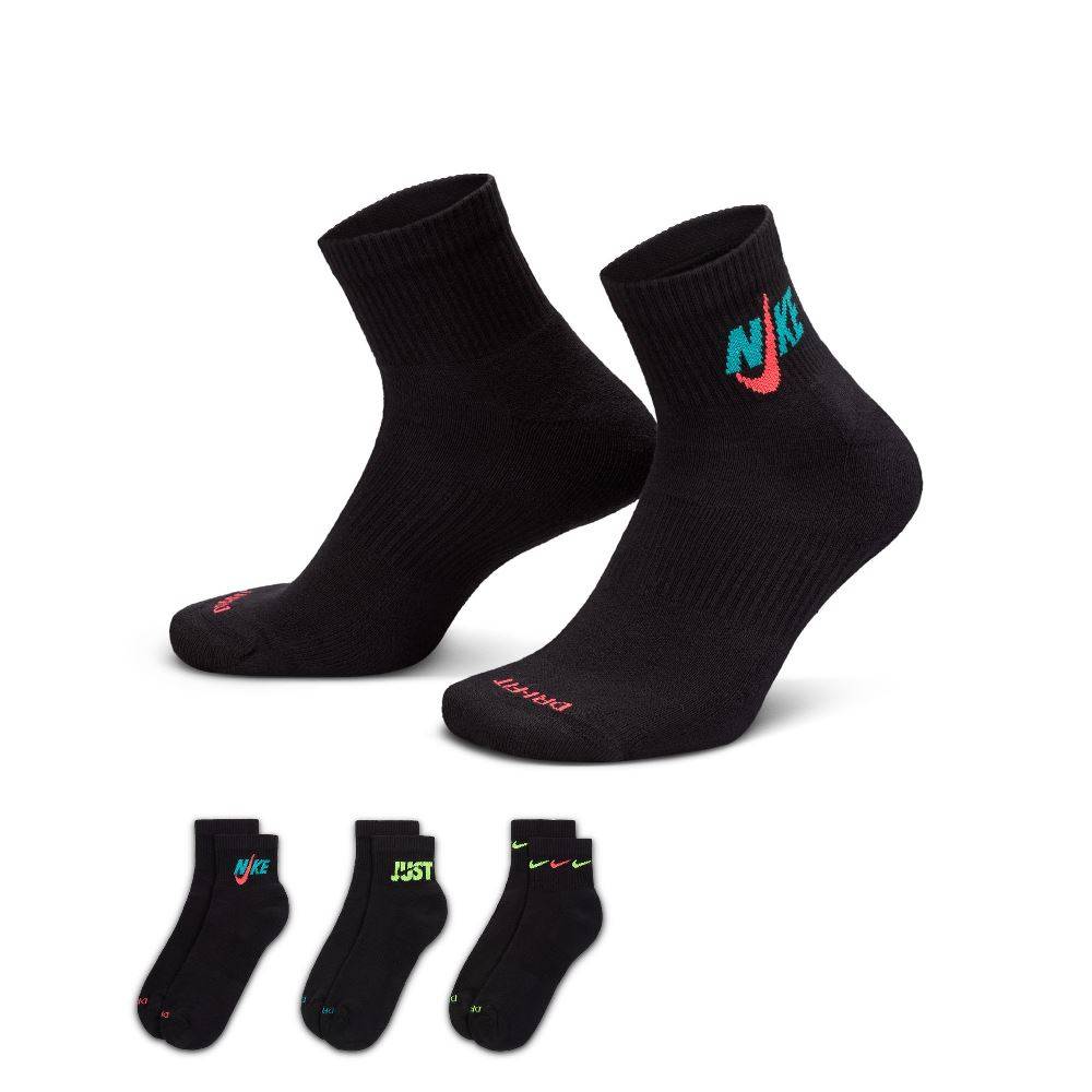 NIKE EVERYDAY PLUS CUSHION ANKLE 3-PAIRS SOCKS