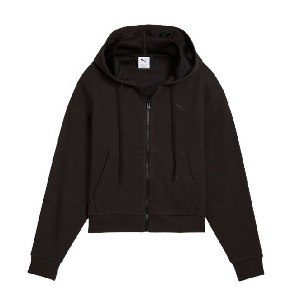 PUMA ESS ELEVATED SATIN FZ HOODIE FL