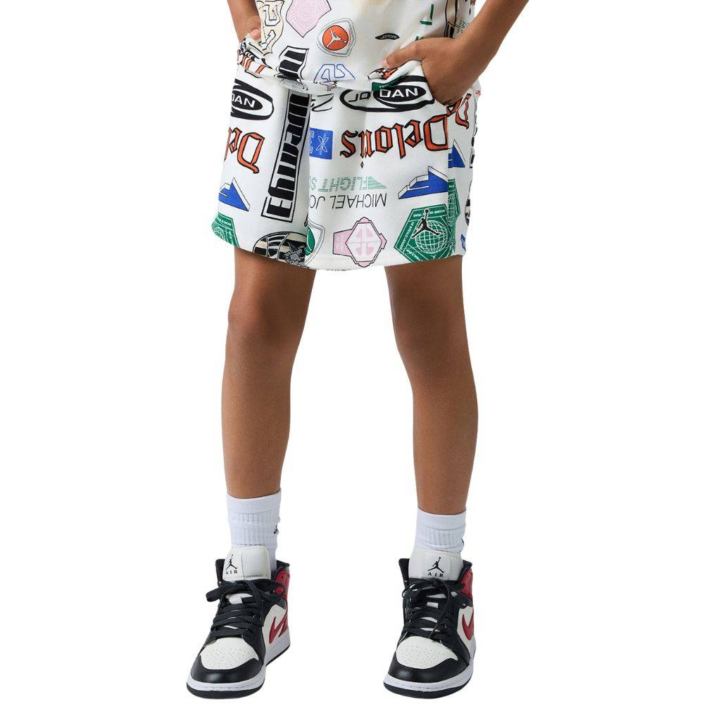 NIKE JORDAN BOYS MJ ESSENTIALS FT AOP SHORT