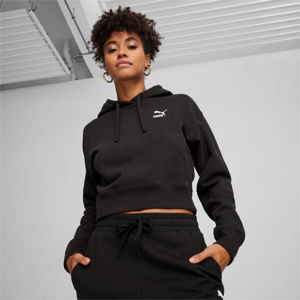 PUMA BETTER CLASSICS CROPPED HOODIE TR
