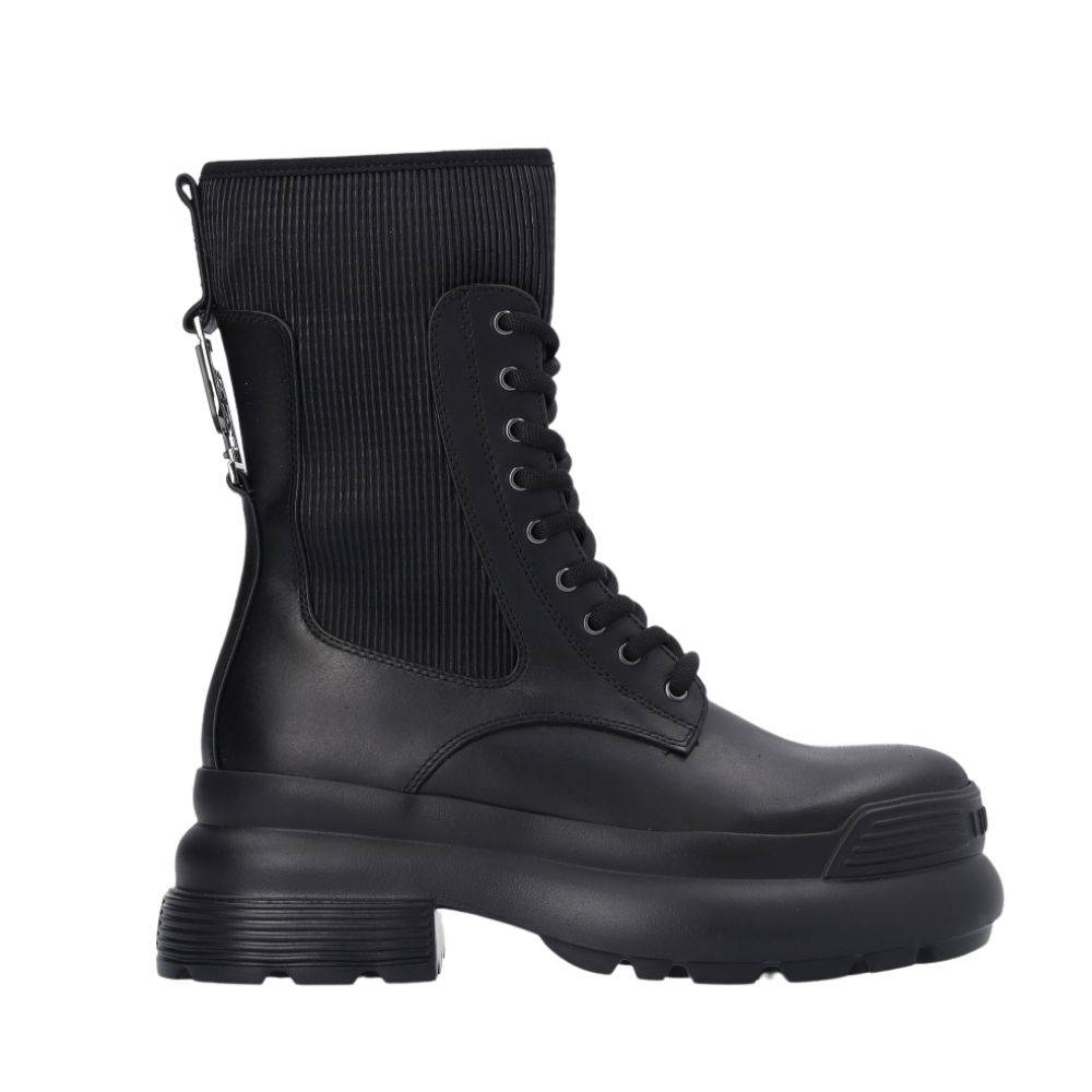 LIU JO AMY 06 - COMBAT BOOTS WITH PLEATS