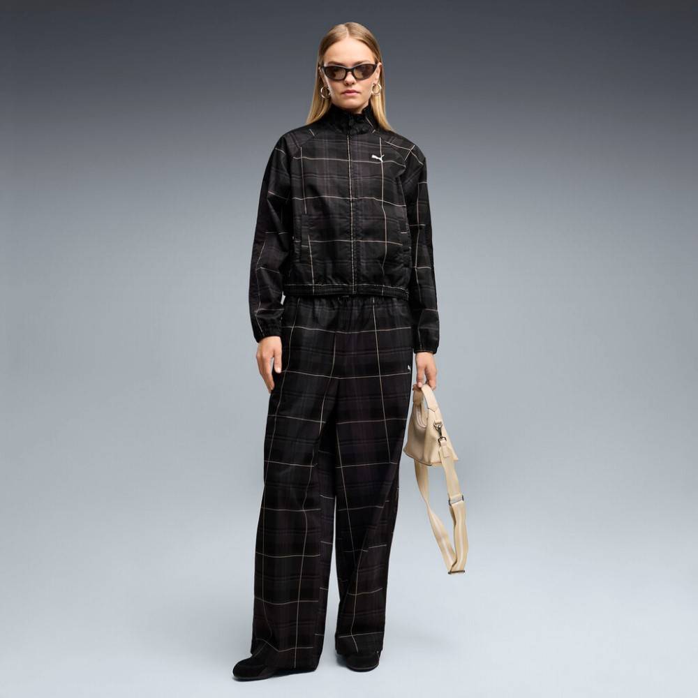 PUMA T7 RELAXED TARTAN WOVEN JACKET