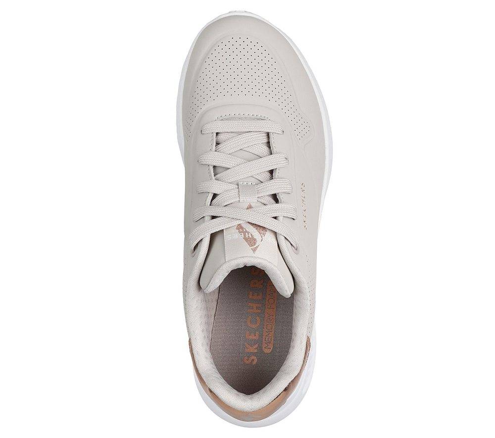 SKECHERS UNO LITE - SHIMMER ALONG EMBOSSED DURALEATHER WOMENS SNEAKERS