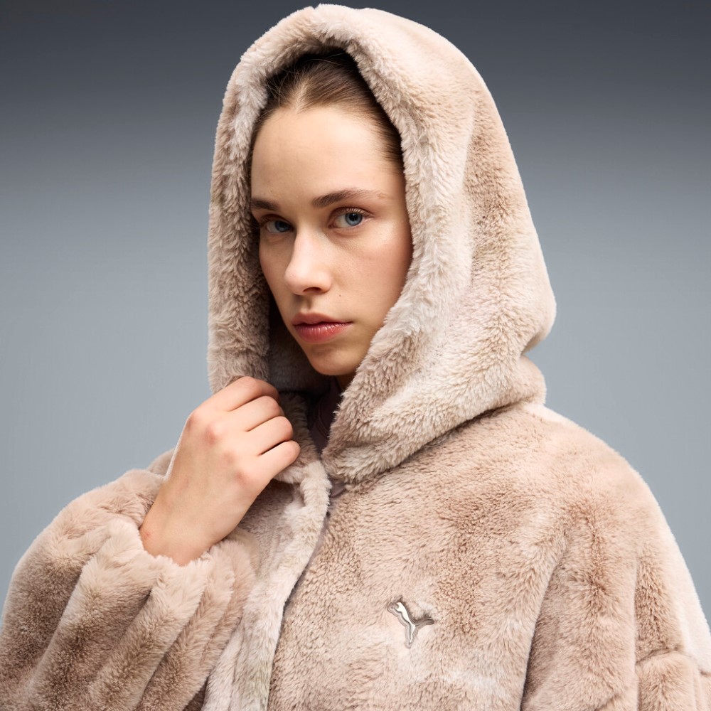 PUMA STREET GLAM HIGHLOFT FLEECE JACKET W