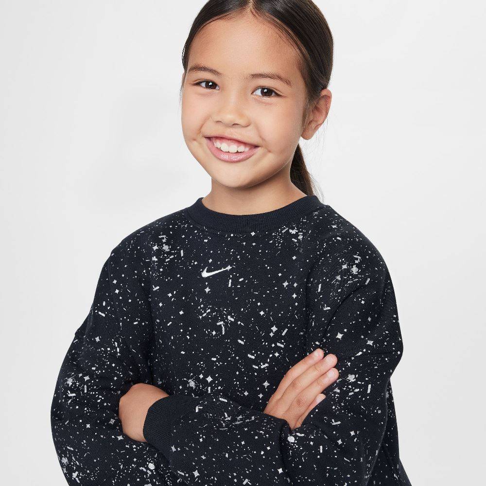 NIKE GIRLS NSW CLUB FLEECE SHINE CREW