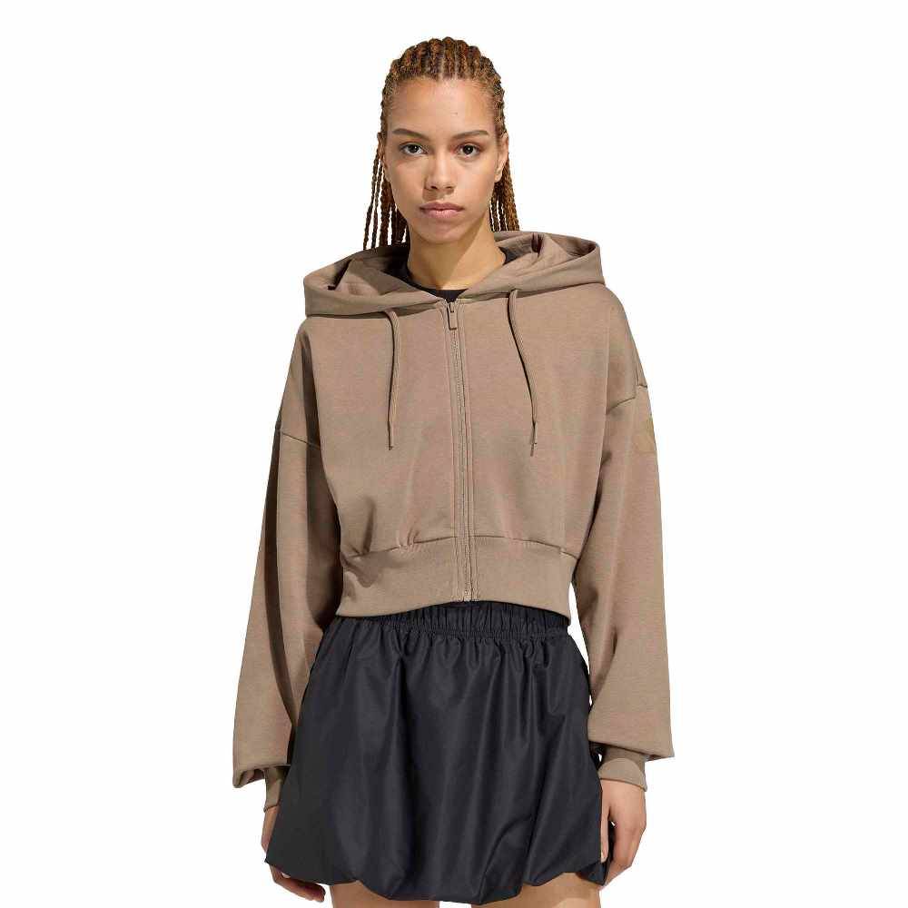 ADIDAS ESSENTIALS CONTEMPORARY FLEECE FULL ZIP HOODED JACKET