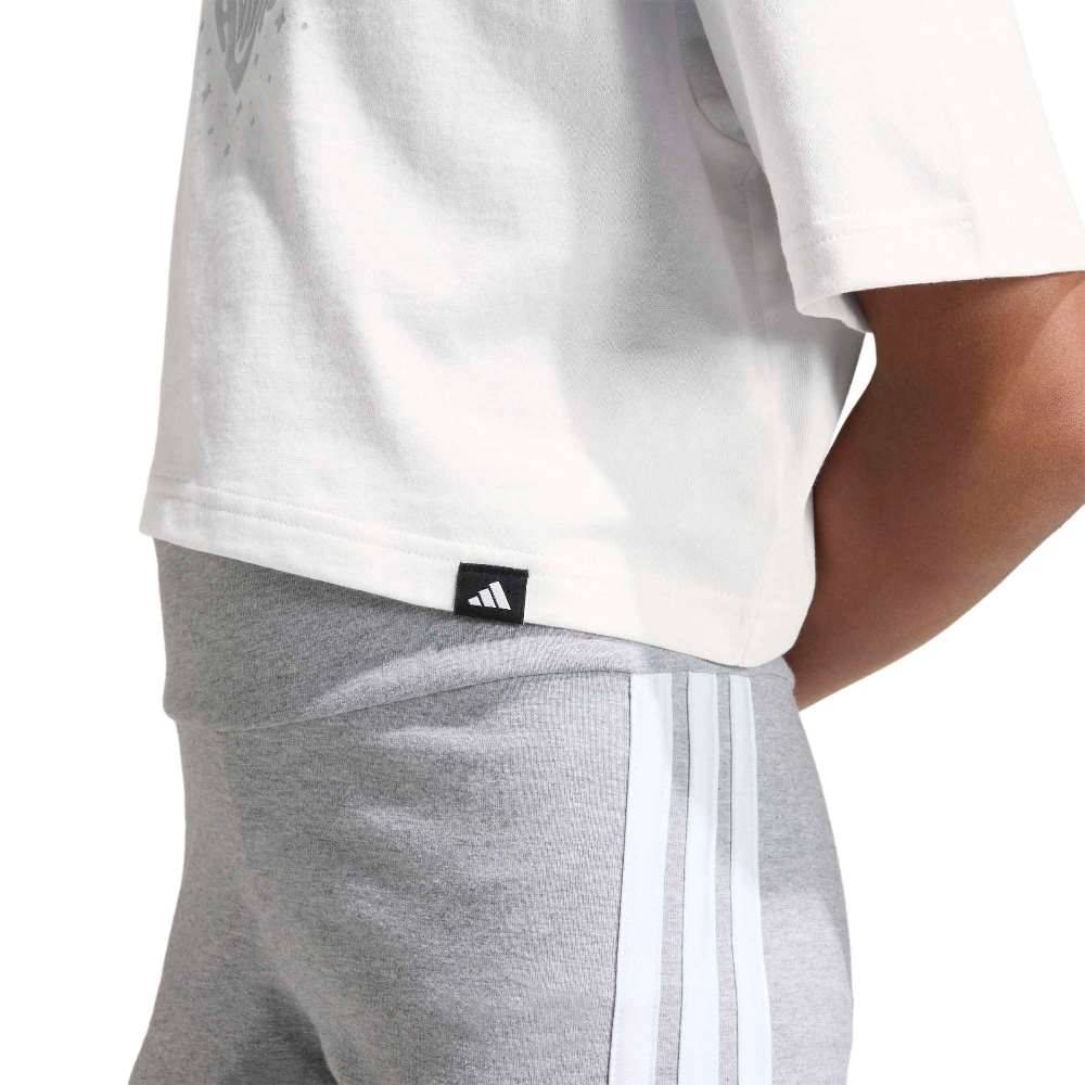 ADIDAS GIRLS EVERYDAY GLAM CROPPED GRAPHIC T-SHIRT