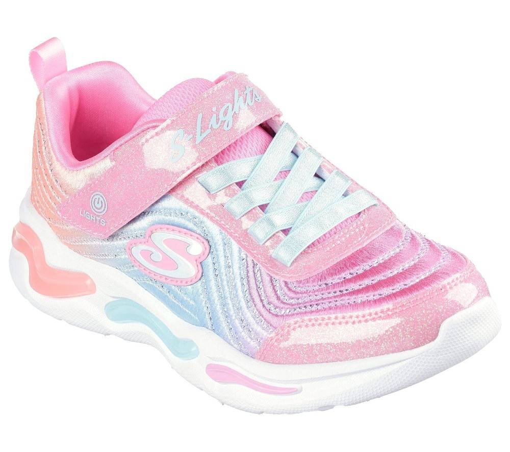 SKECHERS WAVY BEAMS - LIGHTS OMBRE EXPRESS GIRLS SHOES