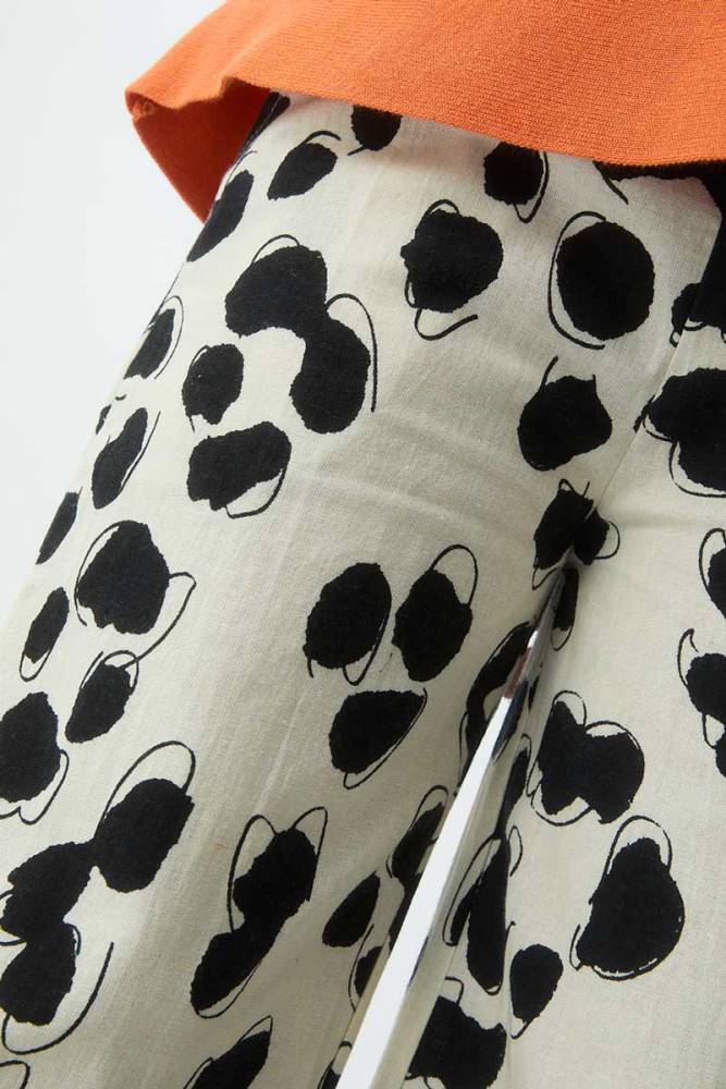 COMPANIA FANTASTICA DALMATIAN PRINT TROUSERS
