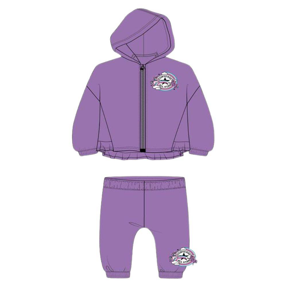 CONVERSE INFANT GIRLS UNICON REPLUM FULL-ZIP JOGGER SET