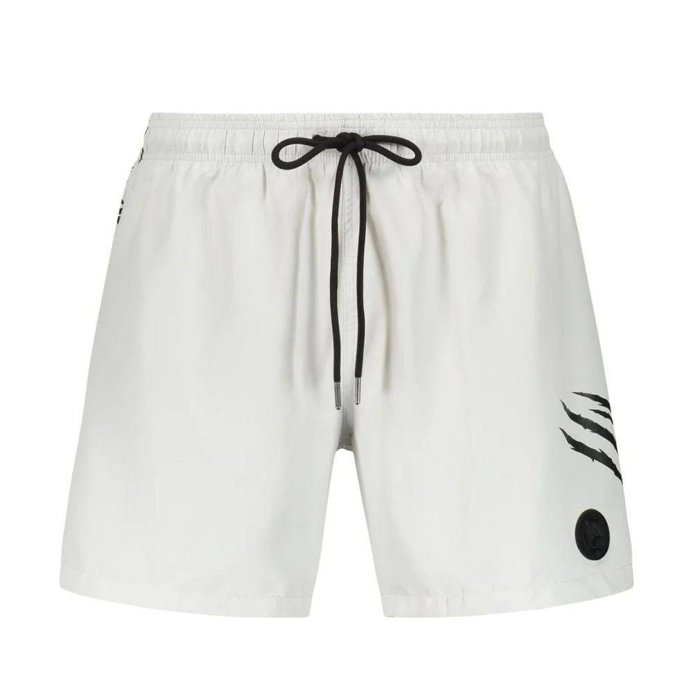 PLEIN SPORT LOGO PATCH RIPSTOP DRAWSTRING SWIM SHORT