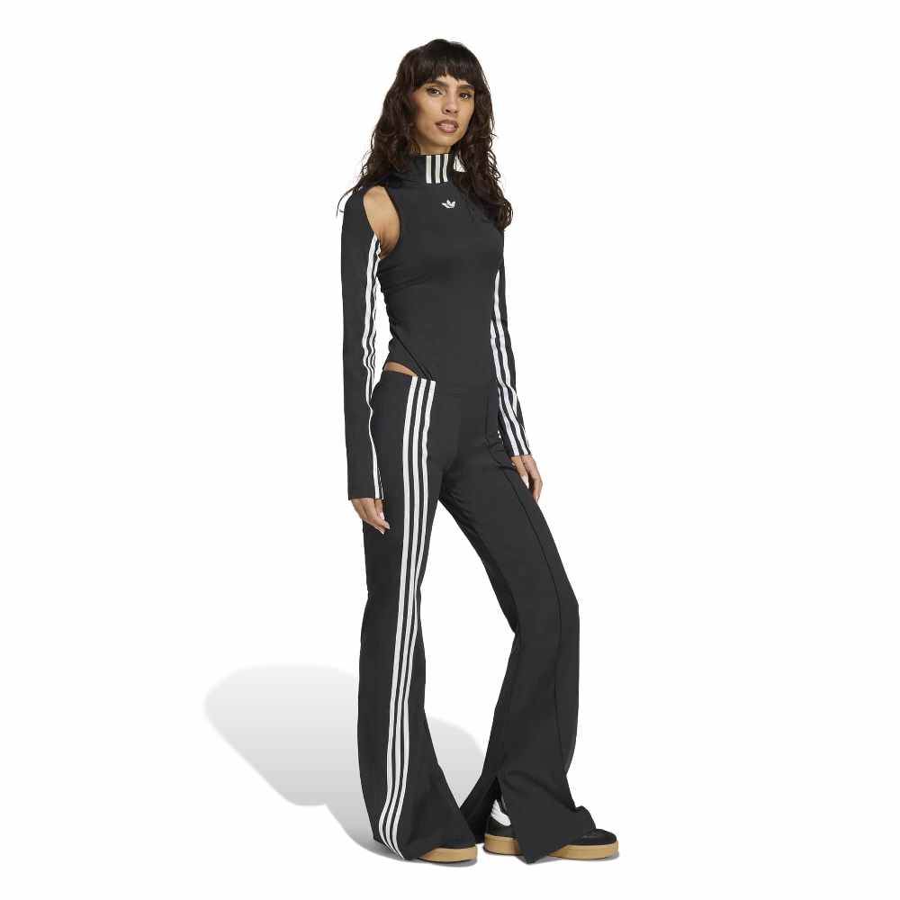 ADIDAS ORIGINALS RIBBON OFF PLACED 3 STRIPES FLARED PANTS