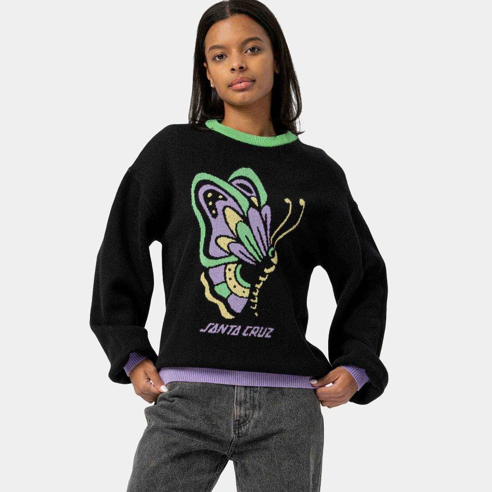 SANTA CRUZ FIELD BUTTERFLY KNIT CREW