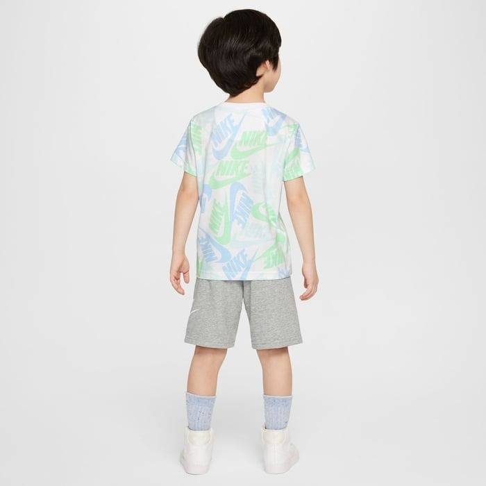 NIKE LITTLE KIDS NKB NSW TOSS AOP 2PC SHORT SET