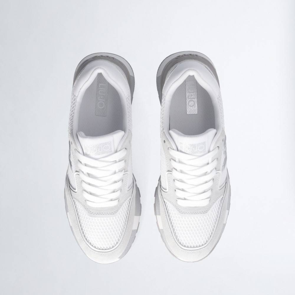 LIU JO AMAZING 25 - SUEDE AND MESH PLATFORM SNEAKERS