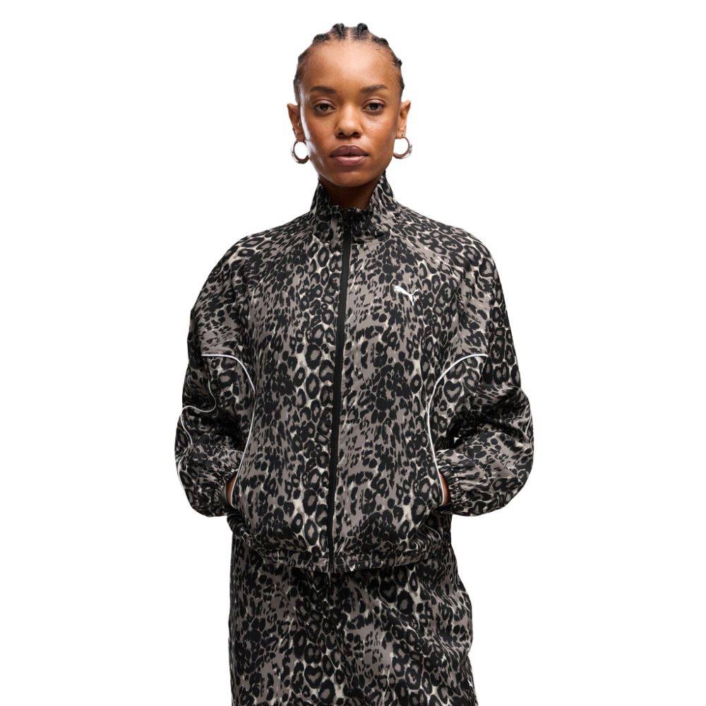 PUMA SPORT ANIMAL RELAXED AOP FULL-ZIP WOVEN JACKET