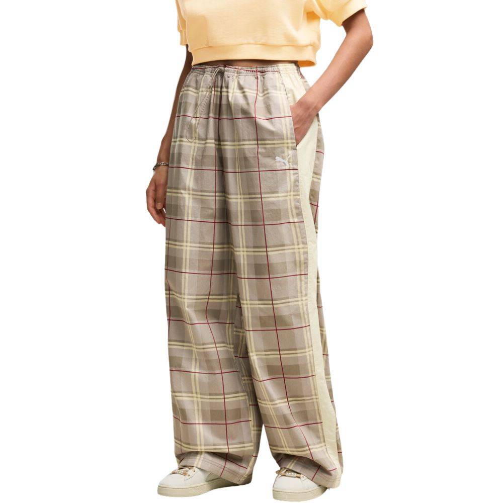 PUMA T7 RELAXED TARTAN WOVEN PANTS OP