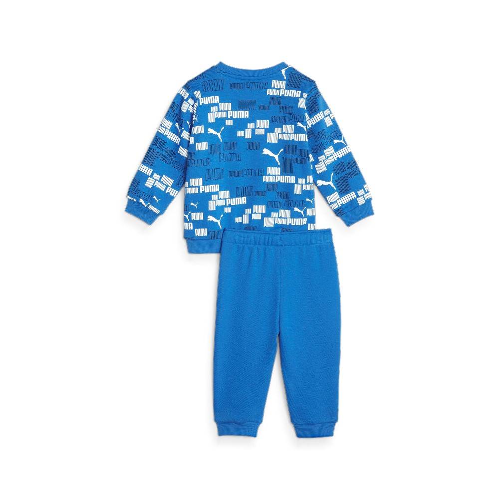 PUMA MINICATS PRINTED CREW JOGGER SET
