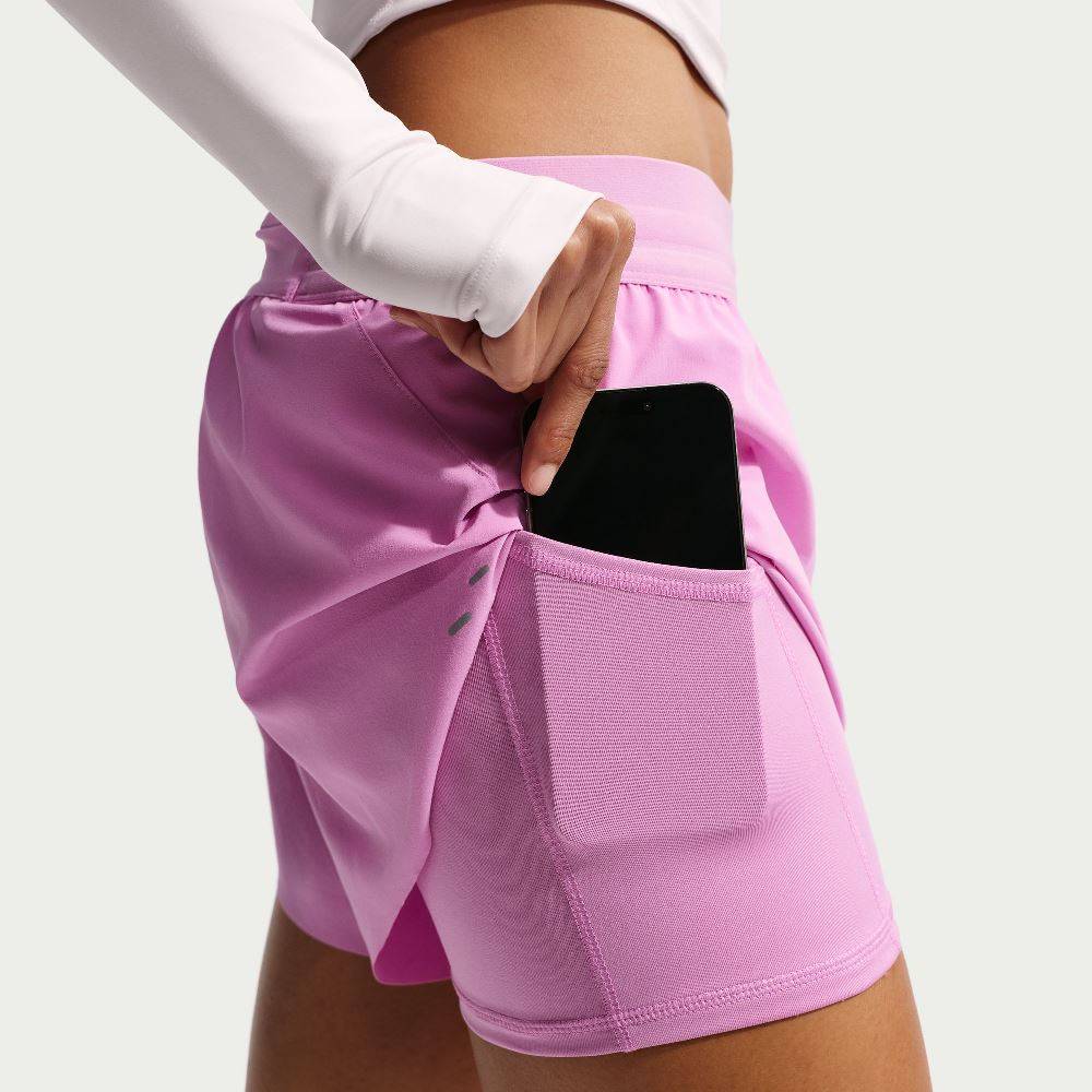 NIKE SWIFT DRI-FIT MID-RISE 2-IN-1 RUN SHORT