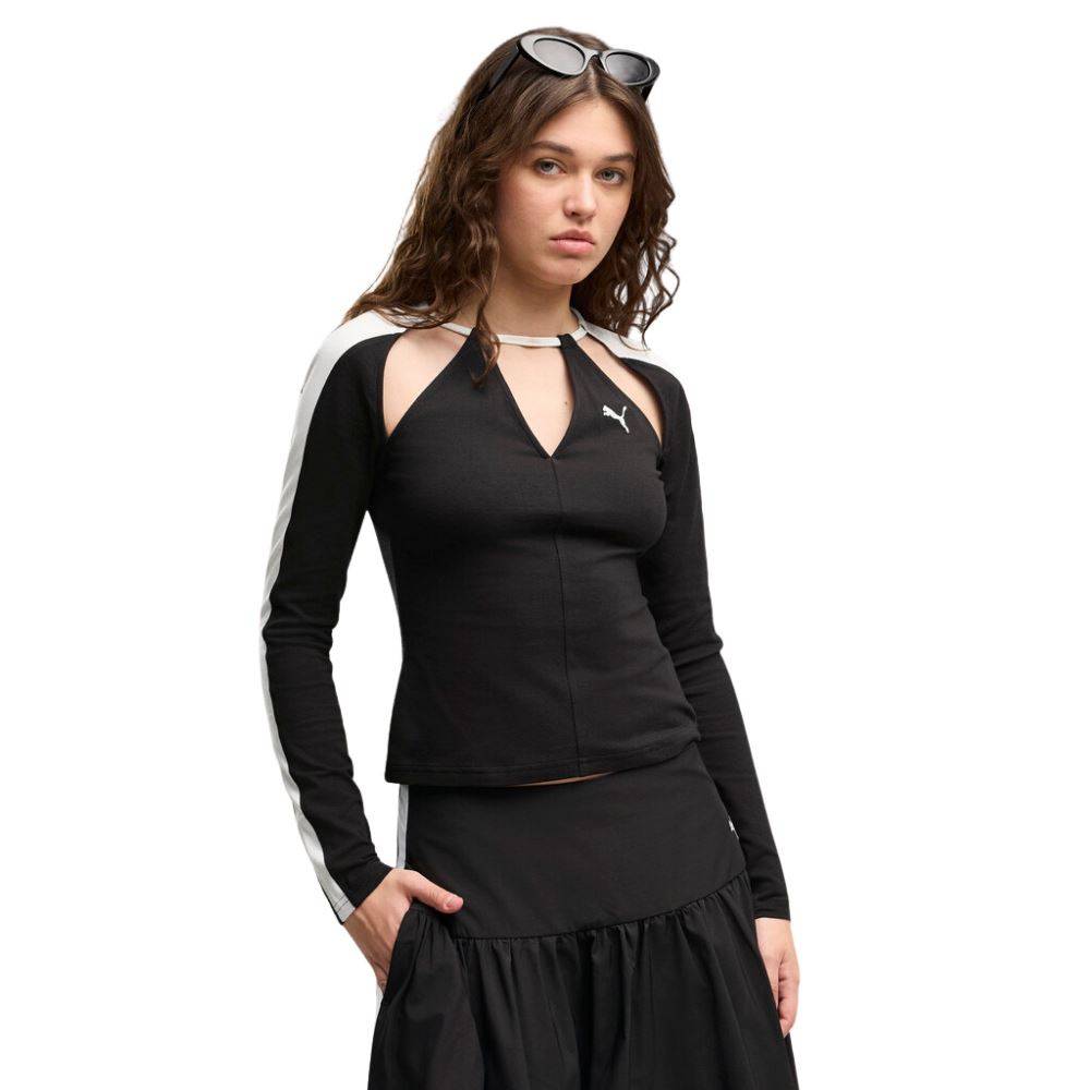 PUMA T7 SLIM CUT-OUTS LS TOP