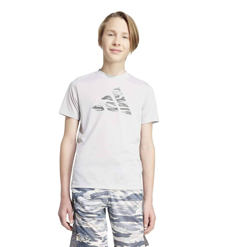 ADIDAS YOUTH TRAIN ESSENTIALS CAMO PRINT T-SHIRT