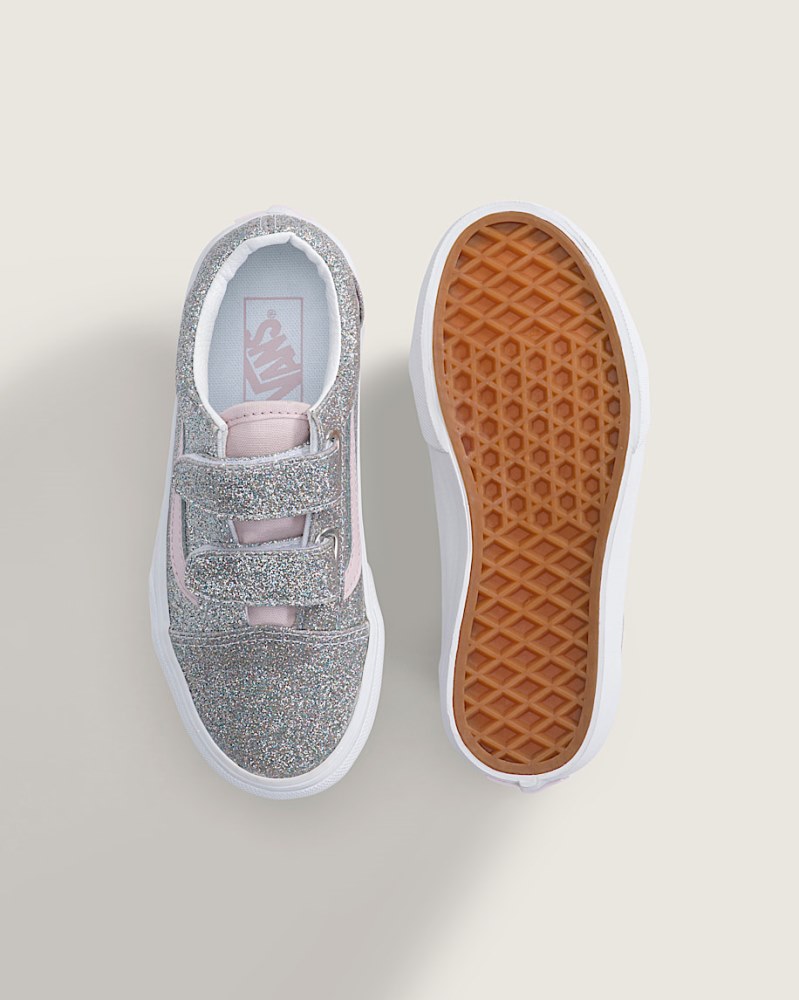VANS KIDS OLD SKOOL V GLITTER SHOES (4-8 YEARS)