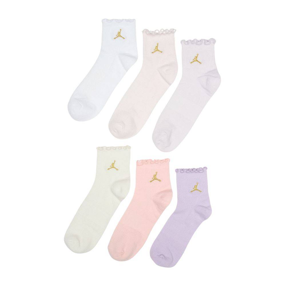 NIKE JORDAN LETTUCE EDGE 6PK ANKLE SOCKS