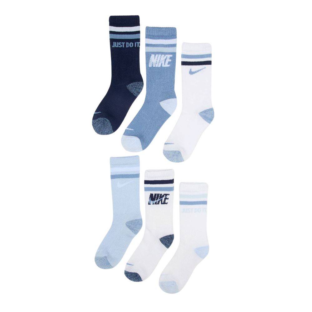 NIKE SUPER SOFT MARL MICRO 6PK CREW SOCKS