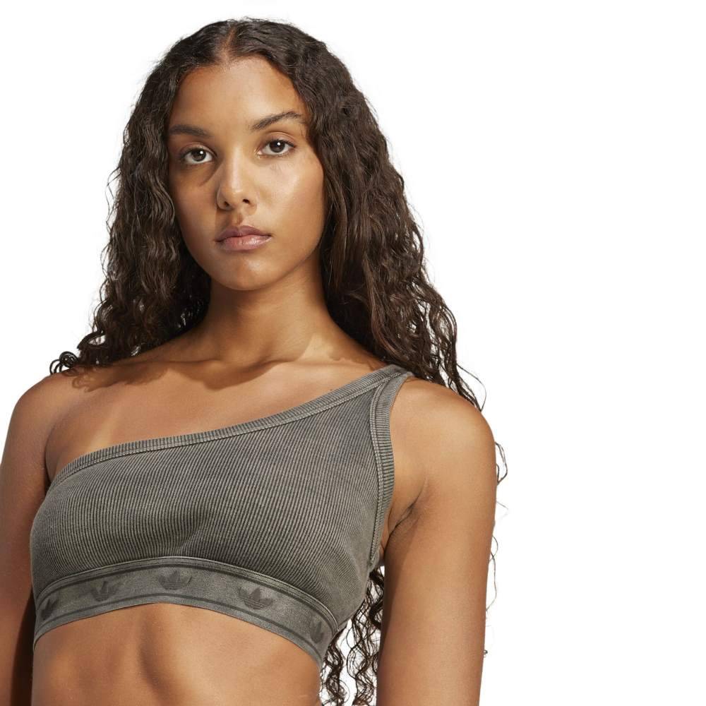 ADIDAS ORIGINALS RIBBED ONE SHOULDER TOP